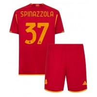 AS Roma Leonardo Spinazzola #37 Heimtrikotsatz Kinder 2023-24 Kurzarm (+ Kurze Hosen)